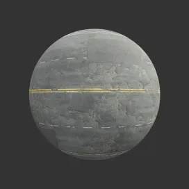 City street road asphalt four lane damaged